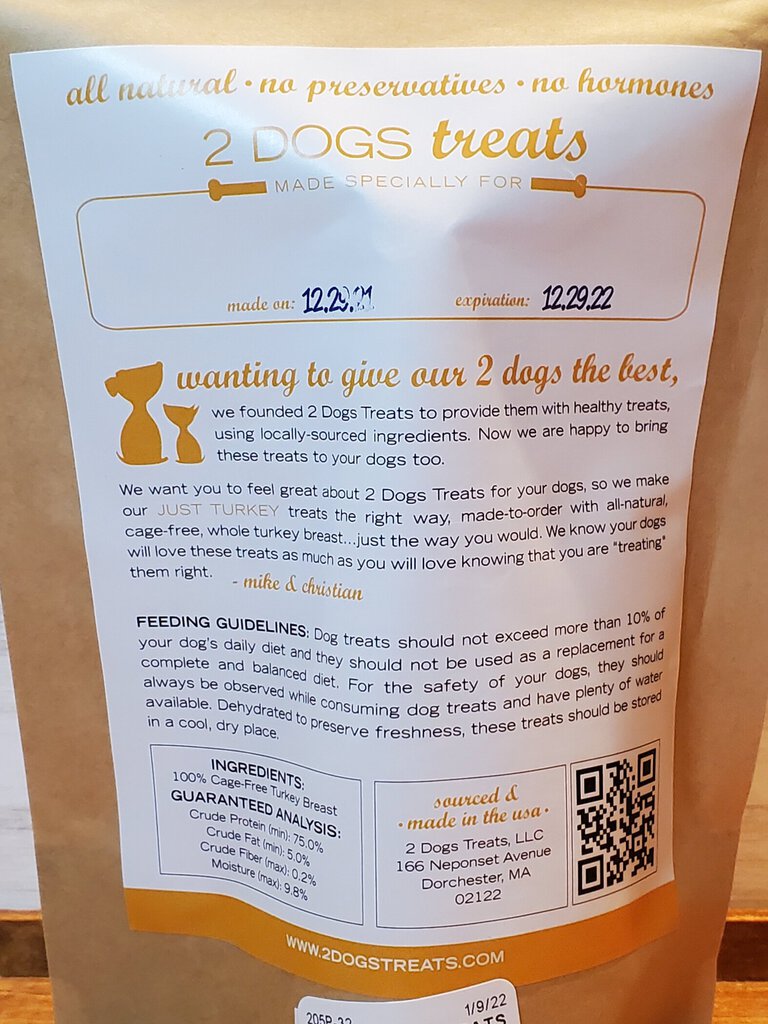 Just Turkey Dog Treats