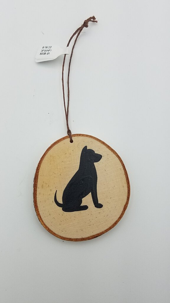 Small Dog Birch Ornament