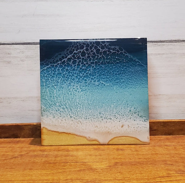 3x3 Ocean Resin Art