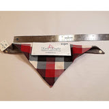 X-Small/Small (12") Red, White And Black Dog Bandanna