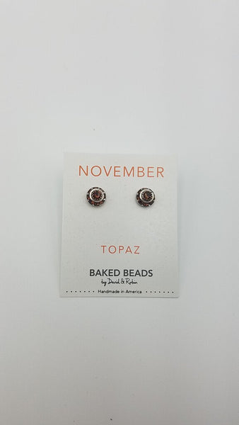 BIRTH STONE EAR RINGS NOVEMBER/TOPAZ