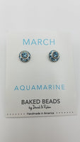 BIRTH STONE EAR RINGS MARCH/AQUAMARINE