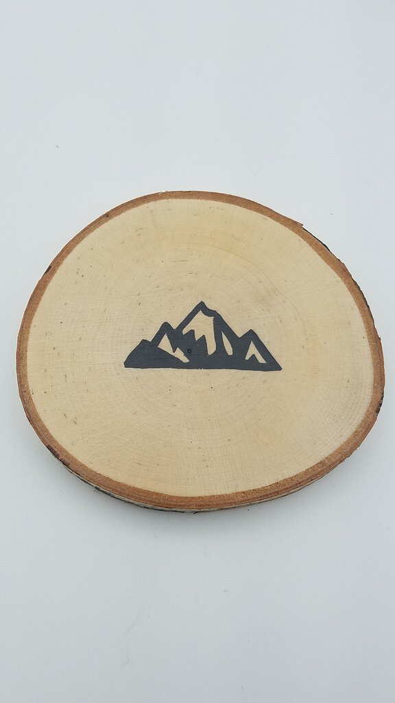 Mountain Birch Tree Slice Coaster