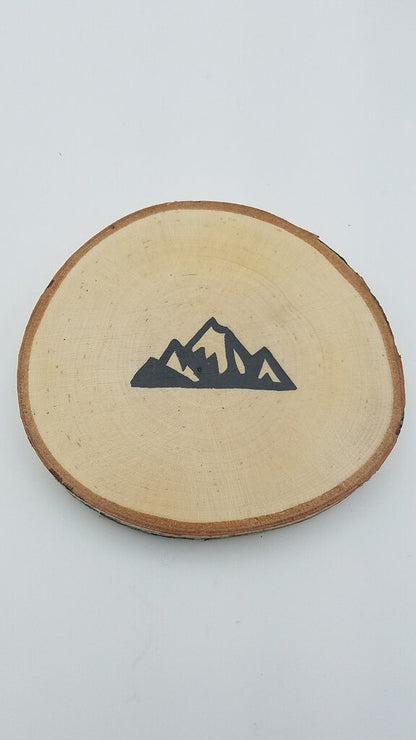 Mountain Birch Tree Slice Coaster