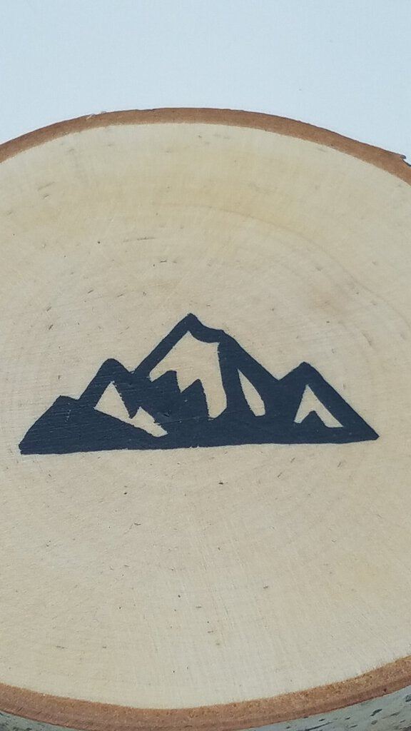 Mountain Birch Tree Slice Coaster