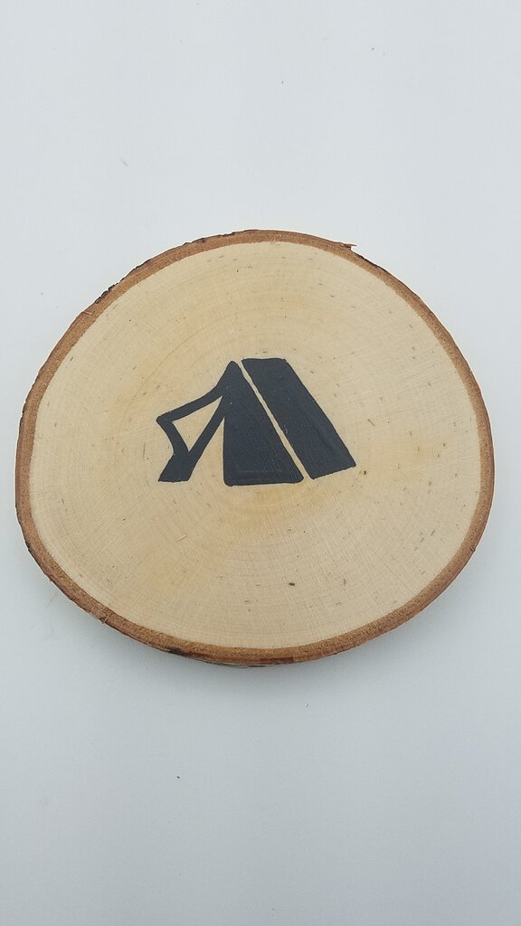 Tent Birch Slice Coaster