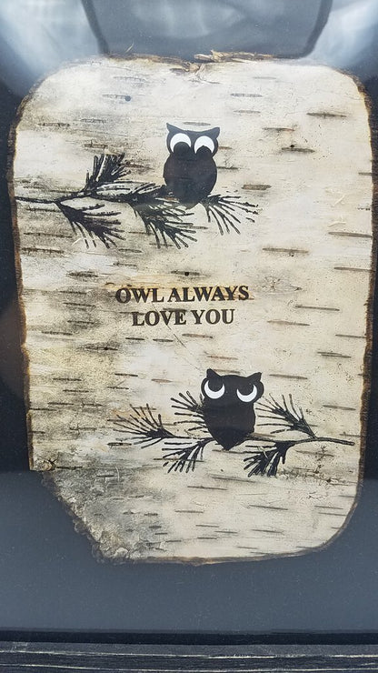 Owl Love You Forever Birch Frame