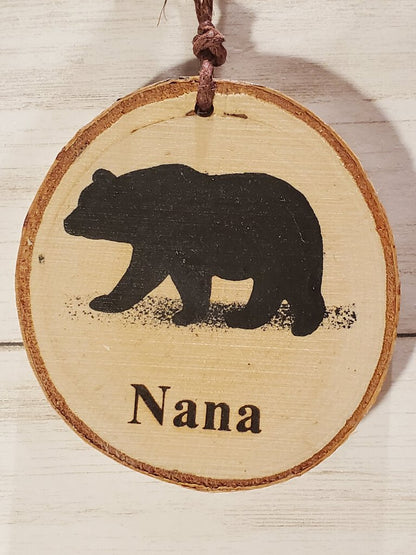 Nana Bear Small Birch Ornament