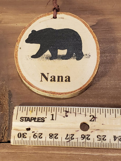 Nana Bear Small Birch Ornament