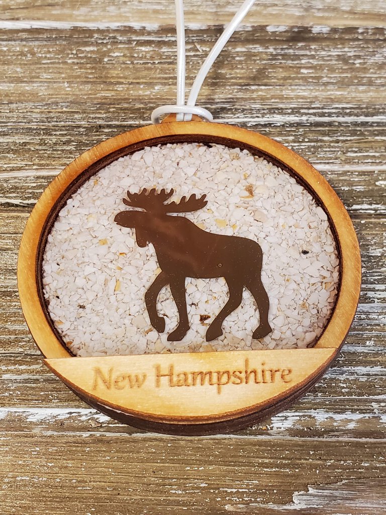 NH Moose Shell Ornament