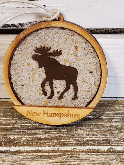 NH Moose Shell Ornament