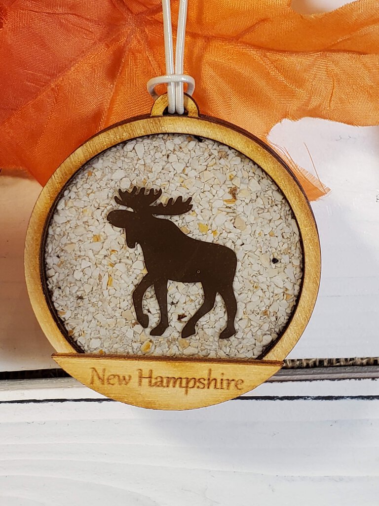 NH Moose Shell Ornament