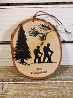 HIKER "NEW HAMPSHIRE" LARGE BIRCH TREE ORNAMENT