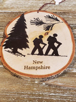 HIKER "NEW HAMPSHIRE" LARGE BIRCH TREE ORNAMENT