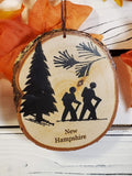 HIKER "NEW HAMPSHIRE" LARGE BIRCH TREE ORNAMENT