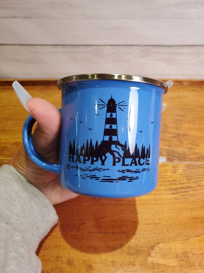 Happy Place Lighthouse Camp Mug