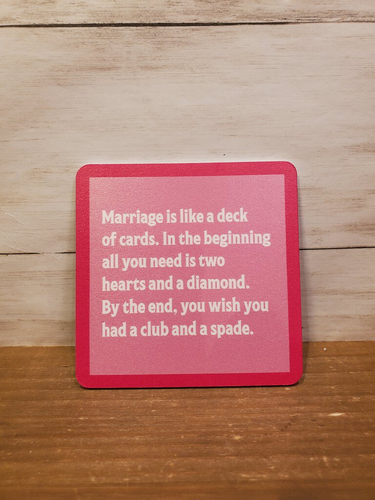 Marriage Deck Of Cards Coaster