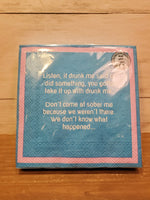 "Drunk Me/Drinks Or Dranks" Napkins (Drinks On Me)