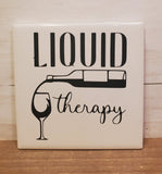 Sq Ceramic Coaster -Liquid Therapy