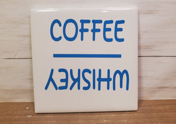 Sq Ceramic Coaster- Coffee Whiskey