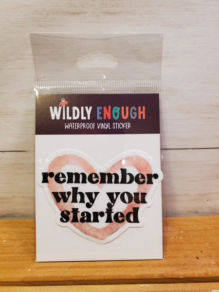 Remember Why You Started (Wildly Enough)