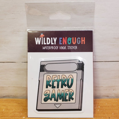 Retro Gamer Game Cartridge Sticker