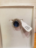 SILVER RING WITH SAPPHIRE (OVAL SHAPE)