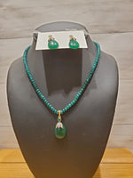 Emerald With Zarcon, Silver, Gold Plated Set