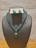 Emerald With Zarcon, Silver, Gold Plated Set