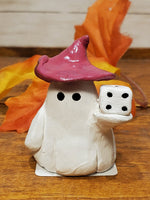 Ghost w/red hat and dice