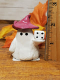 Ghost w/red hat and dice