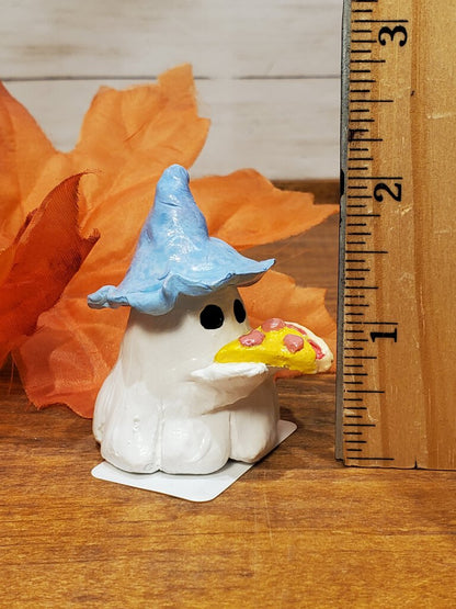 Pizza Blue Hat Clay Ghost