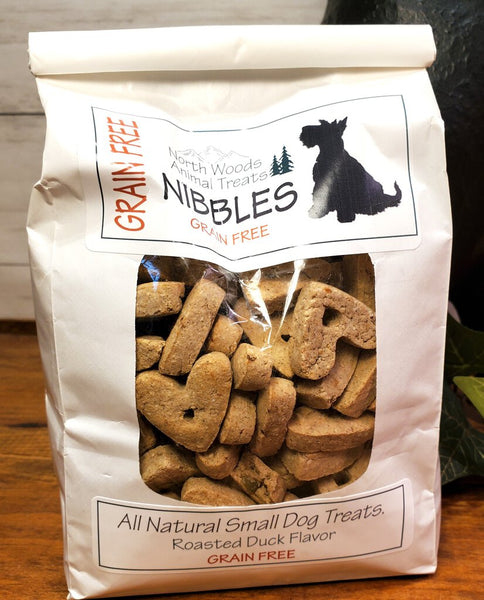 North woods grain free Roasted Duck Flavor dog treats 1 lb bag( nibbles)