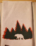 Pine Tree Bear Kitchen Towel