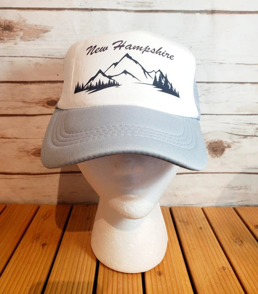 NH Mountain Trees Trucker Hat