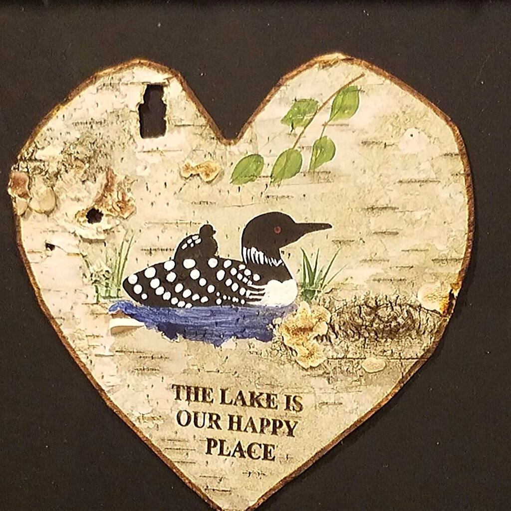 Lake Happy Place Loon Birch Frame