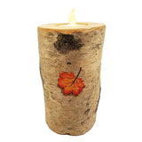 MAPLE LEAF CANDLE HOLDER, MADE FROM BIRCH TREE 6"