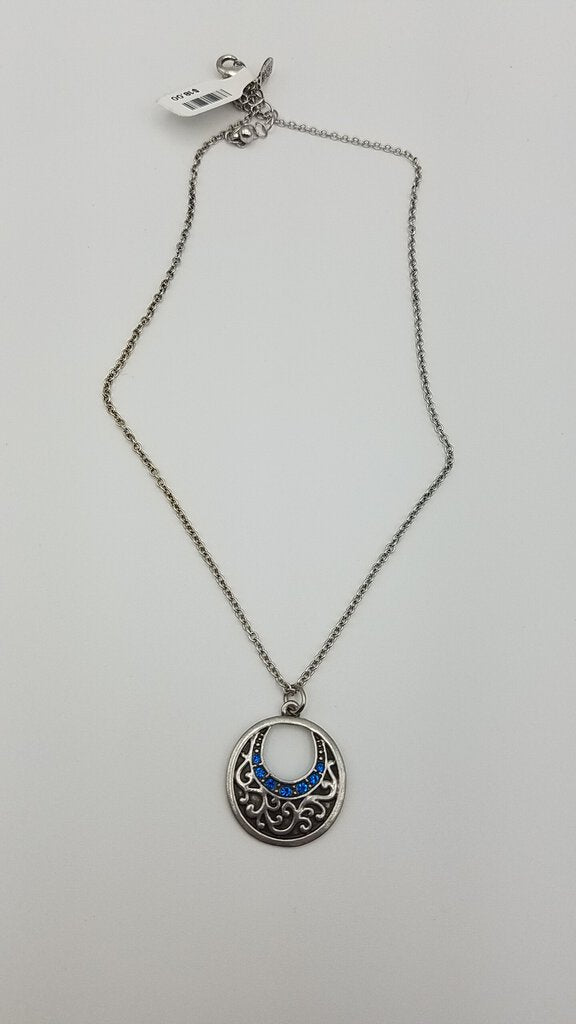 Blue Scroll Necklace