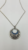 Blue Scroll Necklace