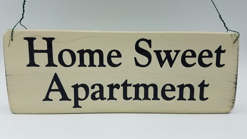 Home Sweet Apartment Wood Sign