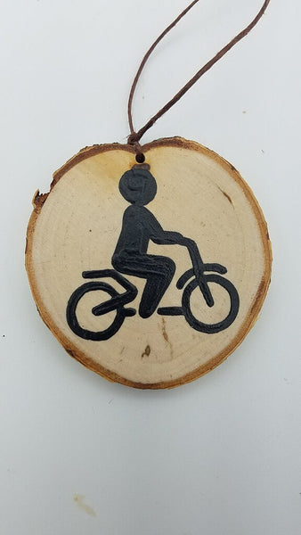 Small Bicycle Birch Ornament