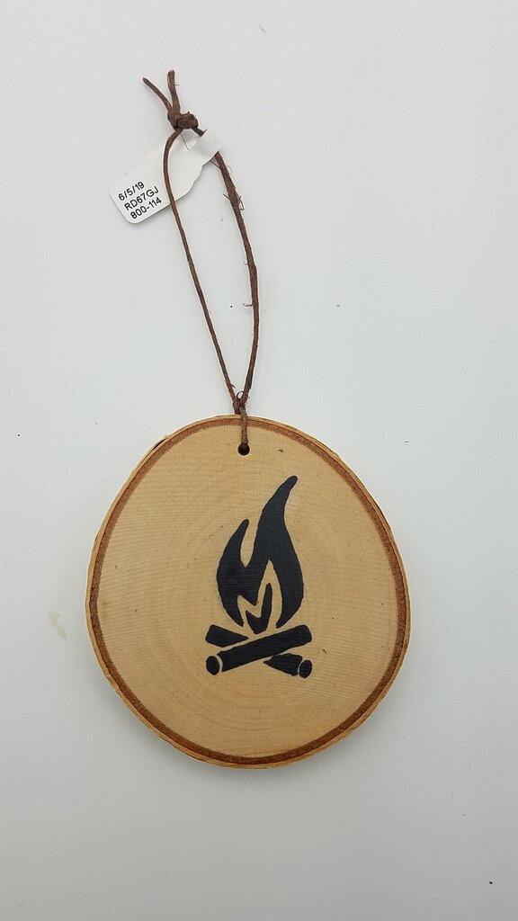 Small Campfire Birch Ornament