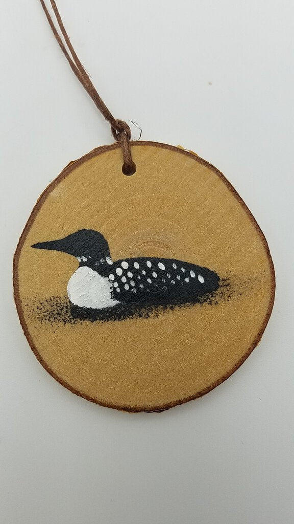 Small Loon Birch Ornament