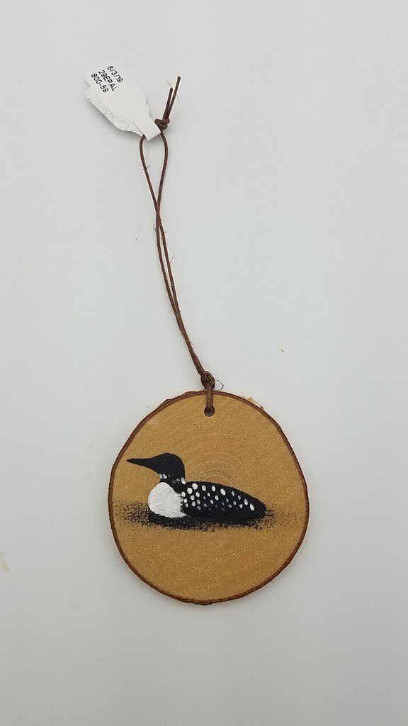 Small Loon Birch Ornament