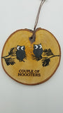 Large Couple Of Hooters Owl Birch Ornament