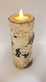 6" Hiker and Dog Birch Candle