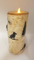8" Dog Birch Candle