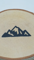 Mountain Birch Tree Slice Coaster (Single)