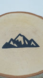 Mountain Birch Tree Slice Coaster (Single)
