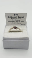 0.65 Ct Garnetin Argentium Silver Ring